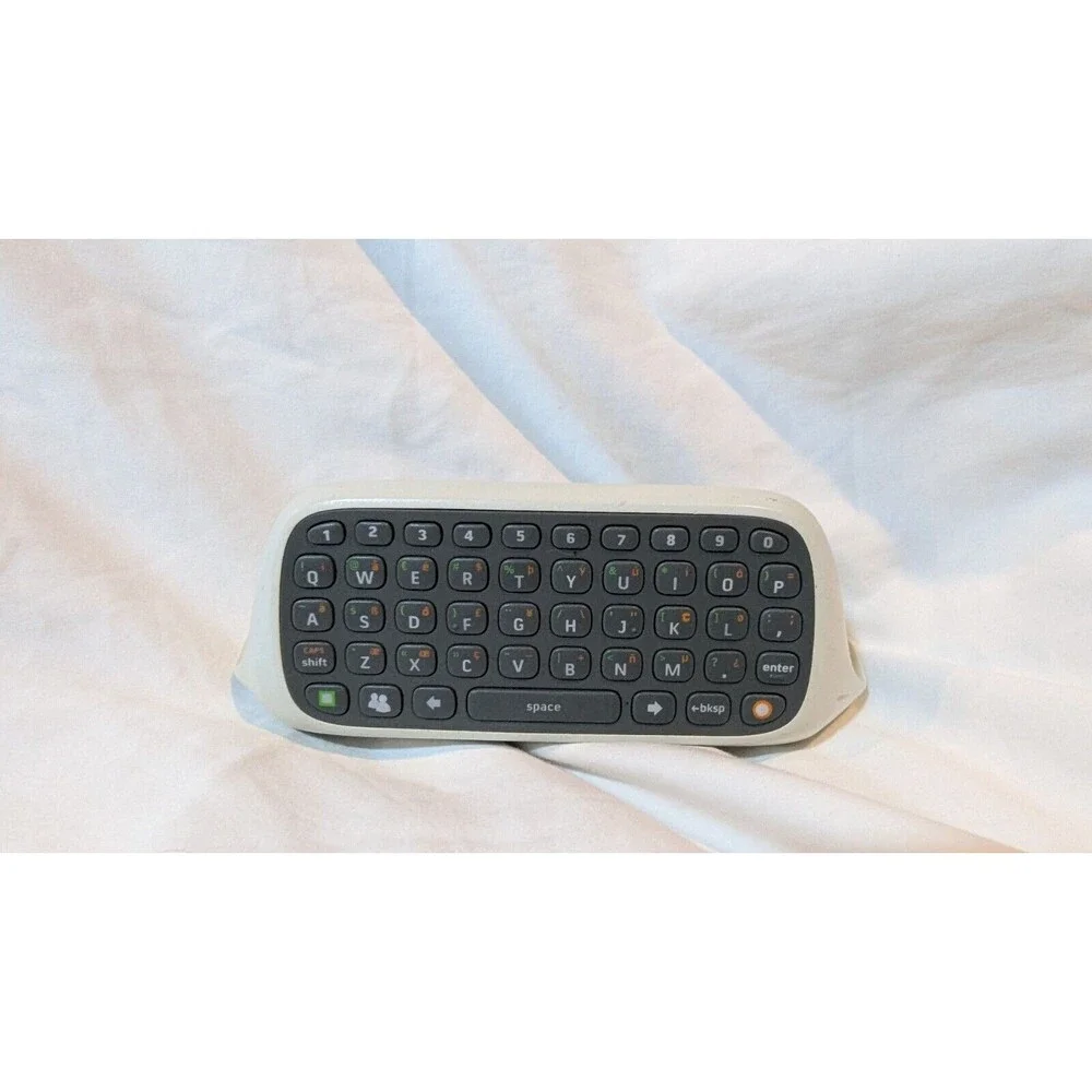 Microsoft Xbox 360 Keyboard Chatpad White Controller Attachment Untested